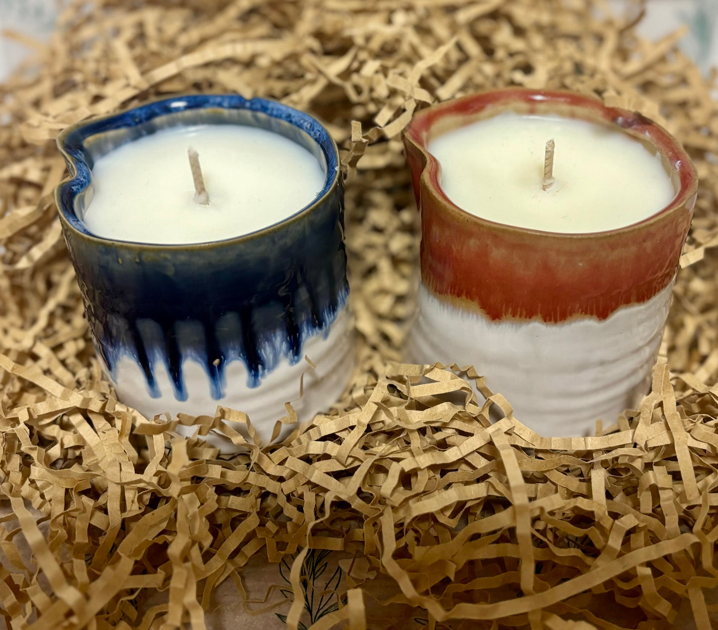 Sustainable ceramic plant pot candle