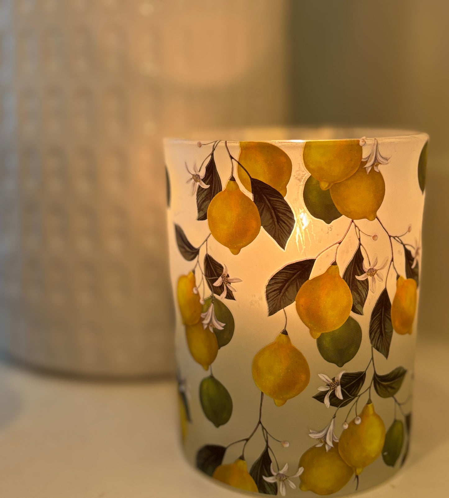 Lemon candle holder